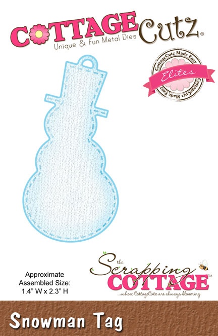 CCE-205 Wykrojnik bałwanek-tag-CottageCutz Snowman Tag (Elites)