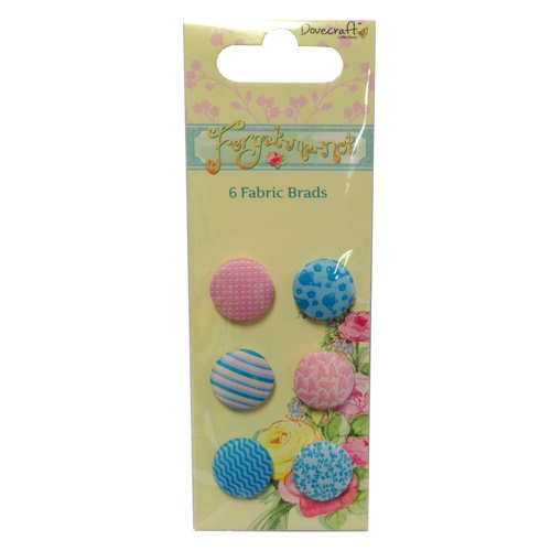 DCES009 Dovercraft Forget Me Not Fabric Brads