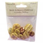 DCXWB002 Dovecraft Back to Basics Christmas Modern ? Wooden Buttons