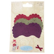 MTYXDO002 Me to You Christmas Laser Cut Paper Doilies ? Hearts