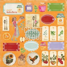 CP-MHG07 Papier 12x12"jednostr.-elementy  My Home Garden 07