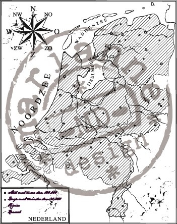 CS0911 Stemple akrylowe Mapa Holandia