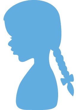 LR0350 Marianne Design Creatable - Silhouette Girl with Ponytails
