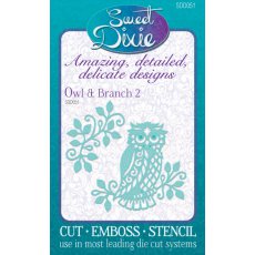 SDD051 Wykrojnik Sweet Dixie -Sowa i gałązka -Owl& Branch2