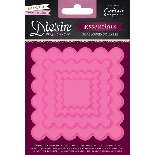 DS-E-SSQU Wykrojnik Die'sire Essentials-Scalloped Squares - Falbankowe kwadraty