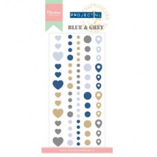 PL4501 Epoxy Stickers Blue & Grey