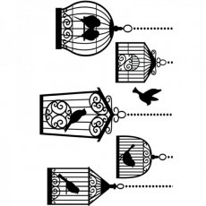 1219-101  Embossing Folders - Birdcages 