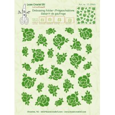 35.0966 Leane Creatief Embossing Background Folder - Roses