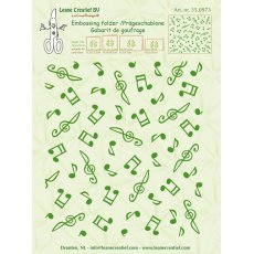 35.0973 Leane Creatief Embossing Background Folder - Musical Symbols