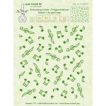 35.0973 Leane Creatief Embossing Background Folder - Musical Symbols
