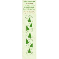 35.1024 Leane Creatief Border Embossing Folder - Christmas Trees