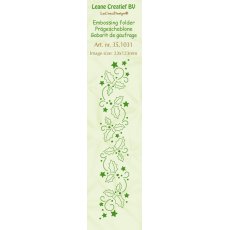 35.1031 Leane Creatief Border Embossing Folder - Holly Leaves