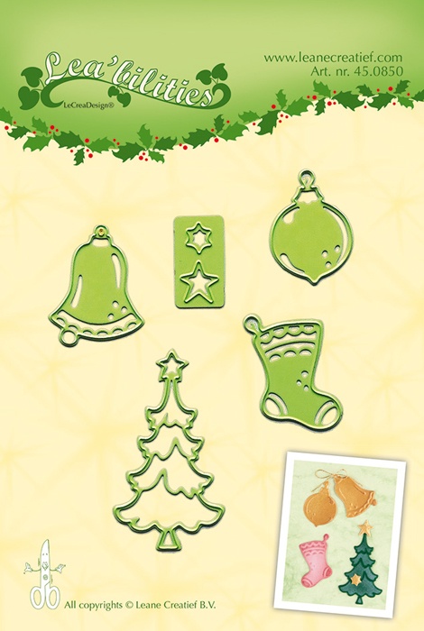 45.0850 Lea-bilities Cutting and Embossing Die - Christmas Ornaments Small
