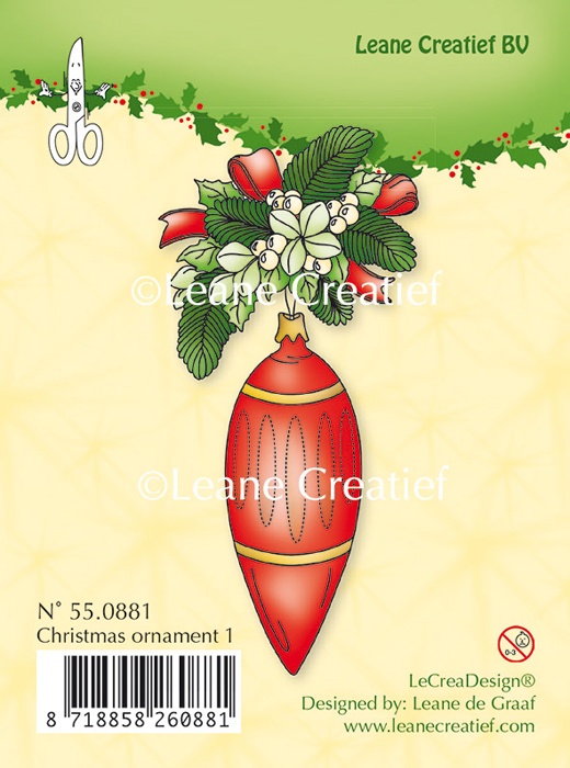 55.0881 Leane Creatief Clear Stamp - Christmas Ornament 1