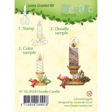 55.0928 Leane Creatief Doodle Clear Stamp - Candle