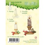 55.0928 Leane Creatief Doodle Clear Stamp - Candle
