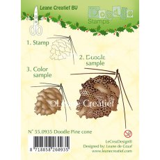 55.0935 Leane Creatief Doodle Clear Stamp - Pine Cone