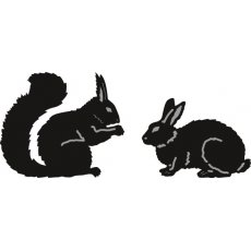 CR1340 Dies Marianne Design Craftable - Tiny's Animals - Squirrel & Rabbit