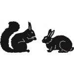 CR1340 Dies Marianne Design Craftable - Tiny's Animals - Squirrel & Rabbit