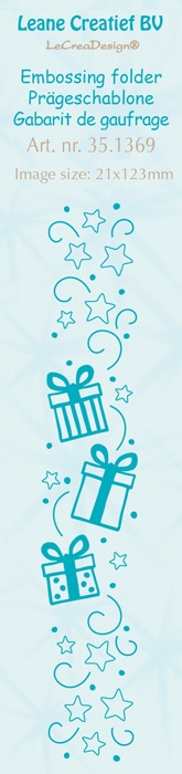 35.1369 Leane Creatief Border Embossing Folder - Border presents