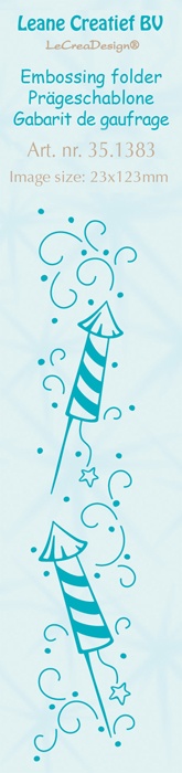 35.1383 Leane Creatief Border Embossing Folder - Border Firework