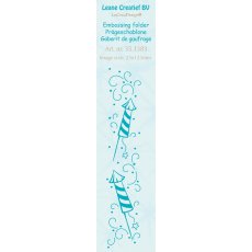 35.1383  Leane Creatief Border Embossing Folder - Border  Firework