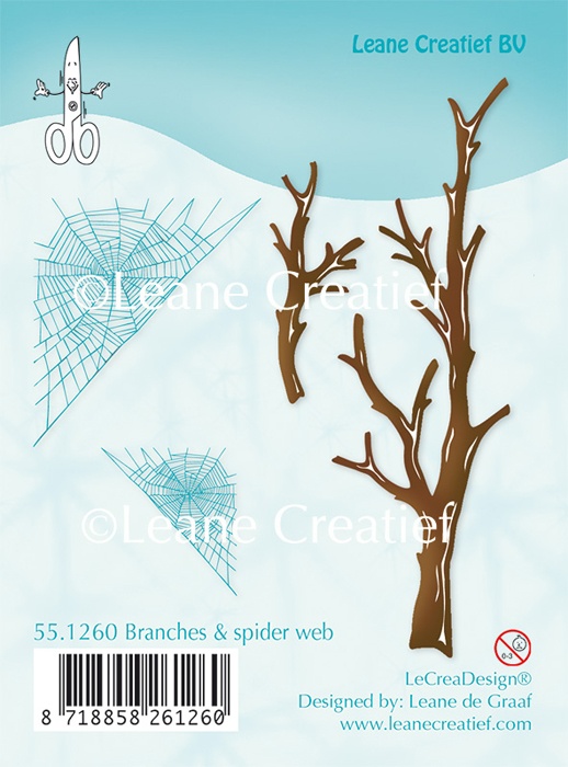 55.1260 Leane Creatief Clear Stamp -Branches & spider web