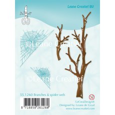 55.1260  Leane Creatief Clear Stamp -Branches & spider web