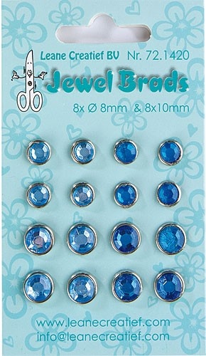 72.1420 Leane Creatief Jewel brads dark blue / light blue