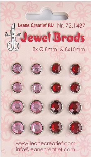72.1437 Leane Creatief Jewel brads bordeaux / light pink