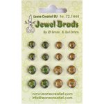 72.1444 Leane Creatief Jewel brads moss green/light gold
