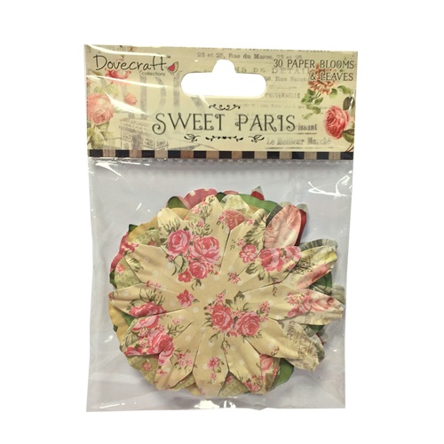 DCBL017 Dovecraft Sweet Paris Big Paper Blossoms