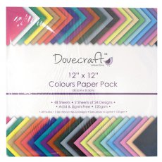 DCDP59 Dovecraft Paper Pack - Colours (12inch x 12inch)