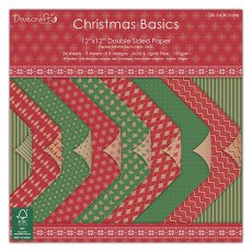 DCPAP007X15 Dovecraft Christmas Basics 12x12 Backings Pad