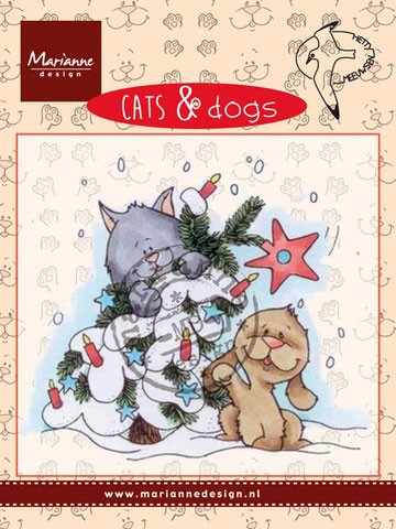 CD3504 Marianne Design Clear Stamp - Cats & Dogs -Tree decorating