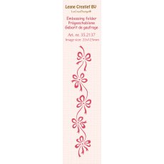 35.2137 Leane Creatief Border Embossing Folder - bows
