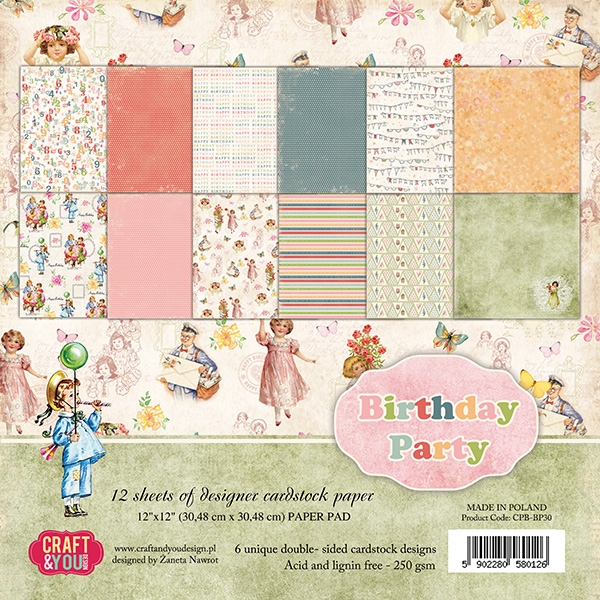 CPB-BP30 Pad 30,5x30,5 Birthday Party
