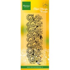 TC0836 Stempel silikonowy border słoneczniki