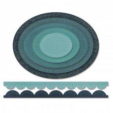 661188 Sizzix Thinlits Die Set 7PK - Stitched Ovals