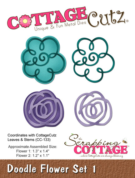 CC-130 CottageCutz Doodle Flowers Set 1