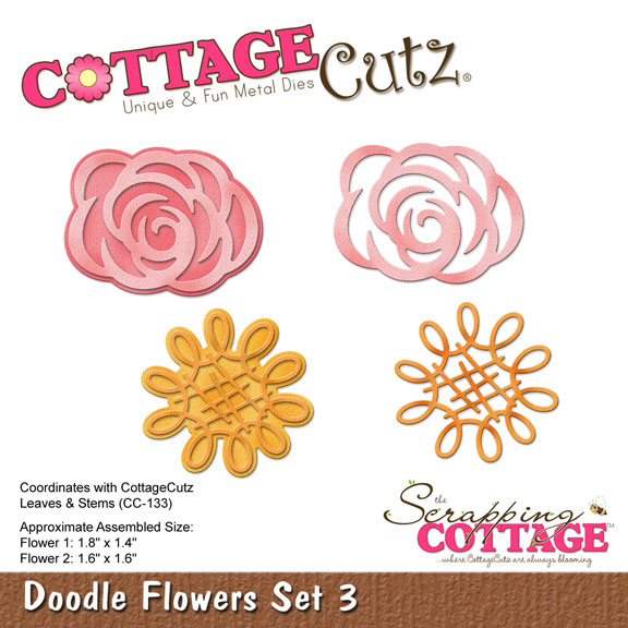 CC-132 CottageCutz Doodle Flowers Set 3