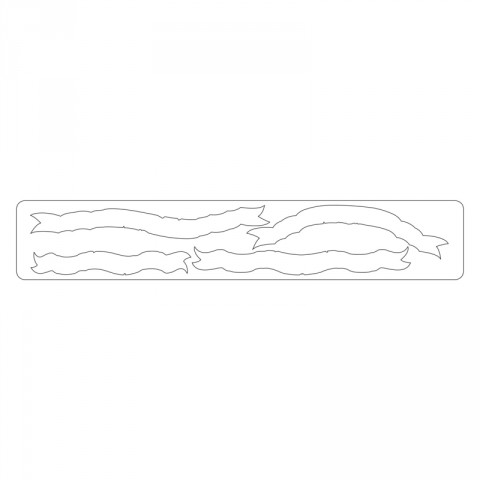 659434 Sizzlits Decorative Strip Die - Tattered Curvy Banners - banerki