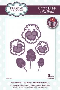 CED1449 Finishing Touches Collection Bearded Pansy Die