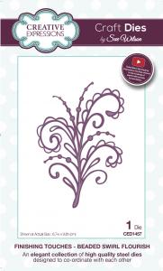 CED1457 Finishing Touches Collection Beaded Swirl Flourish Die