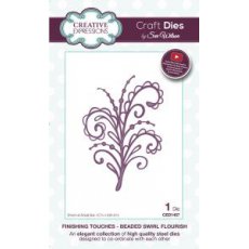 CED1457 Finishing Touches Collection Beaded Swirl Flourish Die