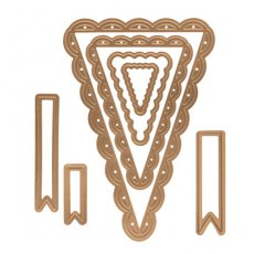S5-029 Spellbinders-Nested Lacey Pennants