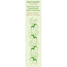 35.2571 Leane Creatief Border Embossing Folder -  border acorns