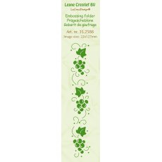 35.2588 Leane Creatief Border Embossing Folder -  border grapes