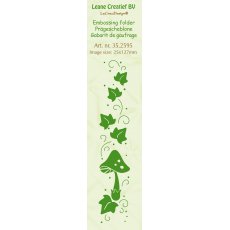 35.2595 Leane Creatief Border Embossing Folder -  border  mushroom