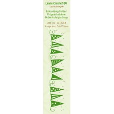 35.2618 Leane Creatief Border Embossing Folder -  border flags